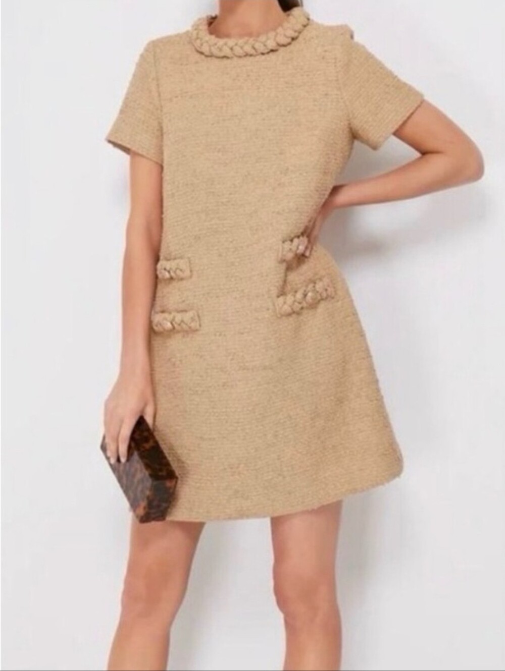 Tuckernuck Tweed Jackie Dress Croissant Size Large